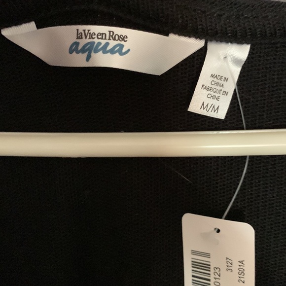 La Vien Rose Aqua swim cover up black Med NWT - Picture 2 of 9